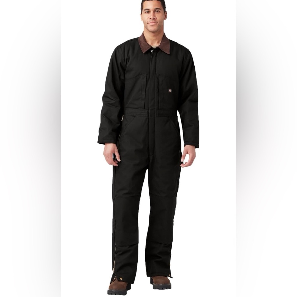 Dickies Black Workwear Coverall with Logo Tag size S